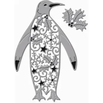 Penguin Rezanie Kovov Zomrie Zápisník Denník Dekorácie Razba Šablóny DIY Pohľadnice Ručné 2021