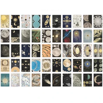 50 listov Mini Knihy Dizajn Hviezdna Retro Čas Lásky Series Príručka Materiál, Dekoračné Nálepky