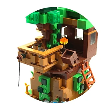Dom Na Strome Malé Stavebné Bloky Súpravy S Steve Akčné Figúrky Kompatibilné Minecrafted Sady Hračky Pre Deti,