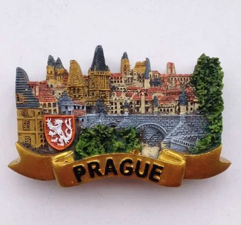 Ručne maľované českej Prahe a Karlov Most 3D Magnety na Chladničku cestovného Ruchu obchod so Chladnička Magnetických Nálepiek Domov Decortion
