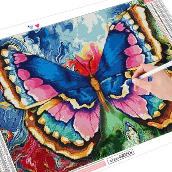 HUACAN 5D Diamond Maľovanie Motýľ Plné Námestie Diamond Výšivky Mozaiky Predaj Živočíšnych Domáce Dekorácie