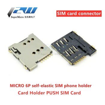 6 push pin micro SIM kartu držiteľ slot konektor nahradenie, KA-285