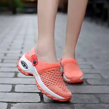 2021 Ženy, Sandál Letné Dámske Topánky Priedušný Oka Vonkajší Zvýšiť Platformu Sandále Vzduchovom Vankúši Bežné Prechádzky Papuče