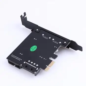 GUDGA PCI-E konektor USB 3.0 Konektor Pci Express x16 19Pin Výkon s 2 USB Porty Sata Pridať na kartu Rozšírenie Radič Adaptér Pre pc