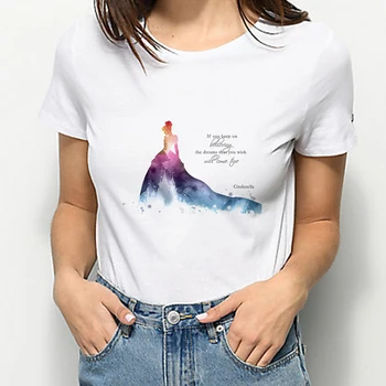 Pocahontas Tshirts Ženy Neon Oblečenie Móda Európska Ropa Estetické Y2K Harajuku Krátkym Rukávom Disney Nadrozmerná T Shirt Lumbálna