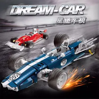 Xingbao 03022 Vysnívané Auto XY Racing Speed Majstrov Športové Race Track Racing Car Stavebné kamene, Tehly Deti Hračky Sady