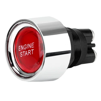 Momentálne Reset Auto Auto Spínač Motora Štart Osvetlené Tlačidlo Starter Prepínač Racing Univerzálny 12V DC Nosenie v 22 mm Otvor