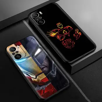 Marvel Iron Man Označiť Telefón puzdro pre Xiao Poco X3 NFC M3 Pro 5G F3 GT F1 Redmi Poznámka 10 Pro 9 9S 8 K40 Mi 11 Kryt Coque Shell