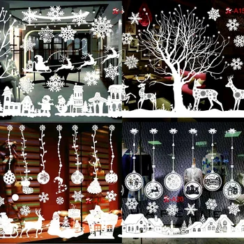 2022 Nový Rok Nálepky Vianočná Vločka Okno Odtlačkový Nálepky Zimné, Vianočné Dekorácie Ornament Navidad Dekor Noel