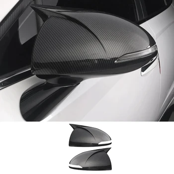Carbon Fiber Auto Spätné Zrkadlo Pokrytie Bočné Dvere Zrkadlo Shell Dekorácie Výbava pre Hyundai Sonata DN8 2020 2021