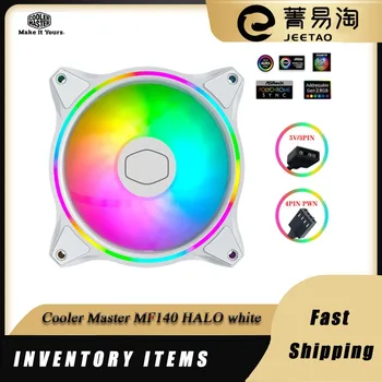 Cooler Master MF140 HALO biela verzia ARGB 140mm 5V 3Pin PWM adresný stlmiť šasi 14 cm ventilátor podpora CPU vodné chladenie ventilátor