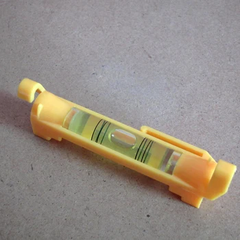 Žltá Visí Úrovni Pero Horizontálne Bublina Meranie Úrovne Gadget Prenosné Akryl Bublina vodováha s Plastovými Shell