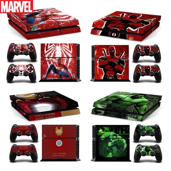 Marvel Spiderman Iron Man Deadpool Nálepku Krytu Ochranca Kože Pre Konzoly PlayStation 4 & 2 KS Regulátor Pokožky Kotúča, Pre PS4