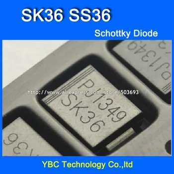 100ks/veľa SK36 SS36 SMC 3A/60V Diódy schottkyho
