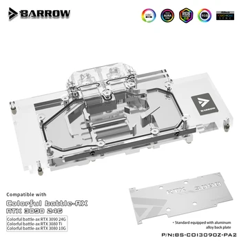 Barrow 3090 3080 GPU Vodný Blok pre Farebné BATTLEAX 3090/3080, Úplné Pokrytie 5v ARGB GPU Chladič, BS-COI3090Z-PA2
