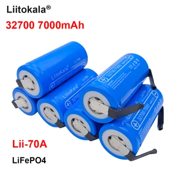 10pcs LiitoKala Lii-70A Vysoký výkon 3.2 V 32700 7000mAh batérie LiFePO4 35A 55A Kontinuálne Vypúšťanie batérie+Nikel Listov