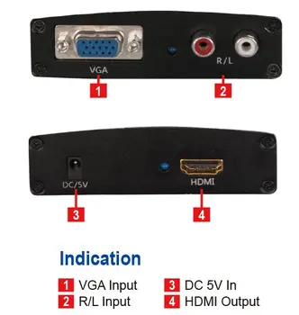 VGA + R/L-HDMI KONVERTOR