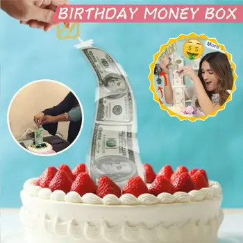 Narodeniny Vtipný Darček Prekvapenie Peniaze Box Obrúsok Bankoviek Box Cake Rekvizity, Takže Prekvapenie Hračka Vytiahnuť Peniaze Dekorácie Box