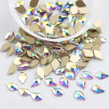 30pc/veľa Skla Nail Art Kamienkami Hruška 10Style Farebné kamienky na Nechty, Umelecké Čaro Crystal Drahokamu 3D Nail Šperky