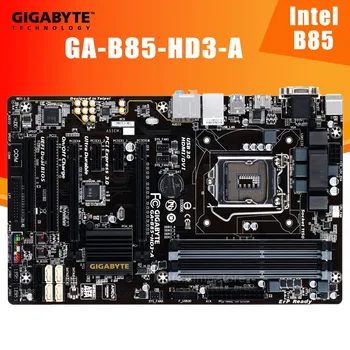 LGA 1150 Gigabyte B85-HD3-NA základnej Doske i5 i7 i3 32GB DDR3 PCI-E 3.0 DVI VGA HDMI SATA Ploche Intel B85 Placa-Mae 1150 ATX Používané