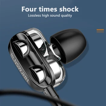 6D Káblové Stereo Slúchadlá In-ear Slúchadlá Slúchadlá Basy Slúchadlá Pre IPhone Samsung 3.5 mm Šport Herné Headset S Mikrofónom
