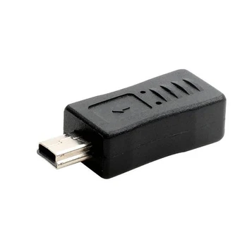 1 ks Čierna Micro USB Samicu na Mini USB Muž Adaptér Nabíjačky Converter Adaptér Drop Shipping