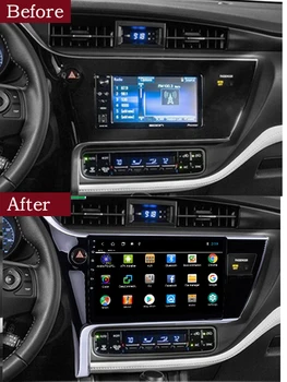 LIQIAO WIFI Auto Rádio magnetofón Pre Toyota Corolla 2017 Ľavej Strane Disku Podpora Bezdrôtovej Carplay ovládacie Prvky na Volante USB