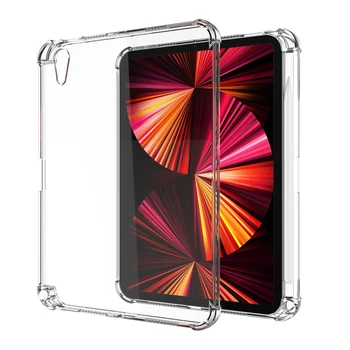 Pre iPad Mini 6 2021 Nové Módne TPU Tablet Prípade Shockproof Ochranný obal, Kryt Pre iPad Jasné, Transparentné puzdro s Perom Slot