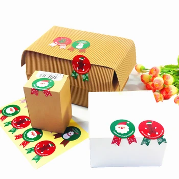 80PCS/Veľa Odznak Dizajn Šťastné Vianočné darčekové balenie tesnenie Nálepky, štítok pre ručné výrobky