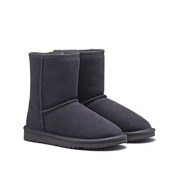 2020 australie zimné topánky mužov obuv členková kožená muž austrália mini topánok bota masculina plus veľkosť snehu kožušiny topánky čierna sivá
