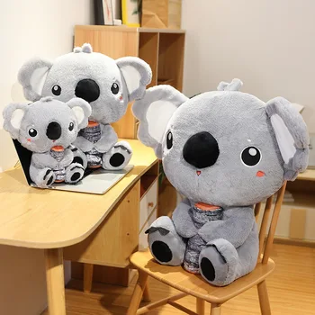 70 Rozkošný Koalas Plyšové hračky Roztomilé Plyšové Cartoon Zvieratá Austrálie Dieťa Koalas Bábiky hračky s Drevom Narodeniny darček pre deti