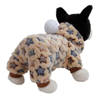 Pet, Pes, Mačka Fleece Oblečenie Jumpsuit Zimné Šteňa Štyri Nohy Oblečenie Teplé Pyžamo Pet Oblečenie Psíka Yorkshire Chihuahua Kostým