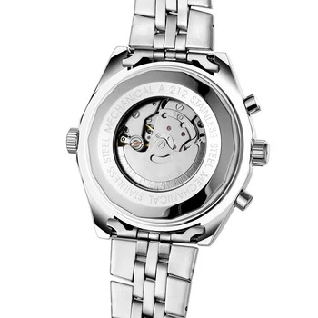 Jargar mechanické hodinky pánske osobnosti bežné dátum týždeň automatické mechanické hodinky náramkové hodinky biele hodinky