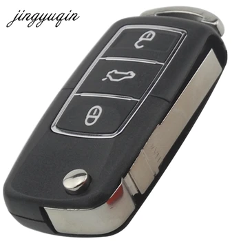 Jingyuqin Flip Skladacie Diaľkové Kľúča Vozidla Shell Fob Prípade Pre Volkswagen Vw Jetta Golf Passat Beetle, Polo Bora 3 Tlačidlá