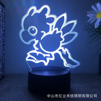 Pokemon 3D Noc Ľahký Dotyk Diaľkové Ovládanie, 16 Farieb, USB Stolná Lampa LED Nočné Animácie Produkty doprava Zdarma