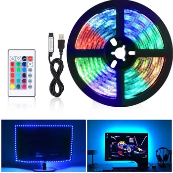 USB LED Svetlo, Bar, Bluetooth, TV Podsvietenie Svetlo bar RGB 2835 Farby DC5V S Infračervené Diaľkové Ovládanie Farba Na Dovolenku Decoratio