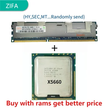 DDR3 4G Server ram s chladič 1066Mhz s x5660 2.8 GHz 12M 6 Core 12 Niť 95w LGA 1366 Procesor Server ddr3 ram pamäť